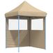 Tonnelle Tonnelle pliable pop-up avec 2 parois latérales beige