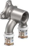 Uponor S-Press Plus Smart Aqua U-Muurplaat - 16 mm x 1/2" x 16 mm - Messing Persfitting met Kiwa-keur