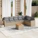 Maison Exclusive - Ensemble de meubles de jardin 8 pièces avec canapé et coussins, beige, en polyrotin