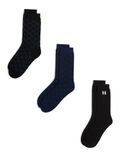 Karl Lagerfeld Chaussettes bleu foncé / noir / blanc