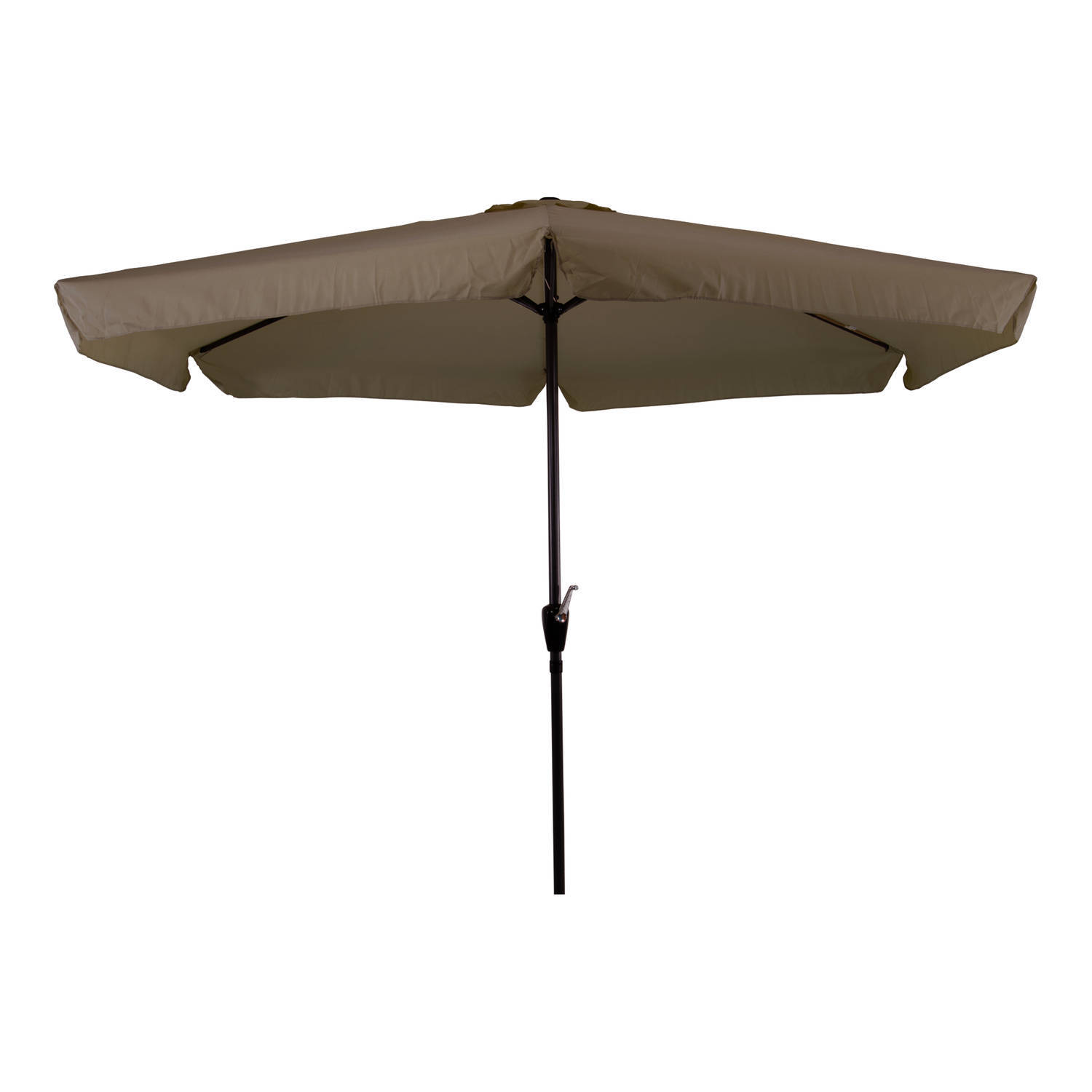 COVER UP HOC gemini parasol - taupe parasol - stokparasol - 3m parasol - parasol met molen - 6 hoekige parasol