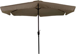 COVER UP HOC gemini parasol - taupe parasol - stokparasol - 3m parasol - parasol met molen - 6 hoekige parasol