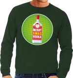 Bellatio Decorations Shoppartners Bv Foute kersttrui / sweater Merry Chrismas Vodka groen voor heren - Kersttrui voor wodka liefhebber M