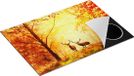 Chefcare Inductie Beschermer Getekende Herten in het Bos - Herfst - 75x55 cm - Afdekplaat Inductie - Kookplaat Beschermer - Inductie Mat