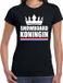 Bellatio Decorations Shoppartners Bv Zwart snowboard koningin apres ski shirt met kroon dames - Sport / hobby kleding XL