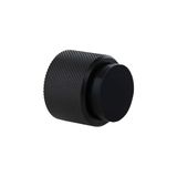 EVI Herrajes I 198MOCNG Wand-deurstopper, diamantkartels, diameter 28 x 28 mm, zwart gelakt staal, zwart rubber, montage met lijm en schroeven