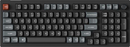Keychron V5 Ultra - Mechanisch Toetsenbord - Draadloos - US Qwerty - 96% - Bruine Switch - Zwart