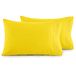 Elegant Comfort Luxe ultrazachte 2-delige kussensloopset Draaddichtheid 1500 Egyptische kwaliteit microvezel dubbel geborsteld-kreukbestendig, King Size, geel