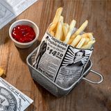 Garcia de Pou Friet- of snackzakje vetvrij papier bladmotief 12x12 cm | 1000 stuks