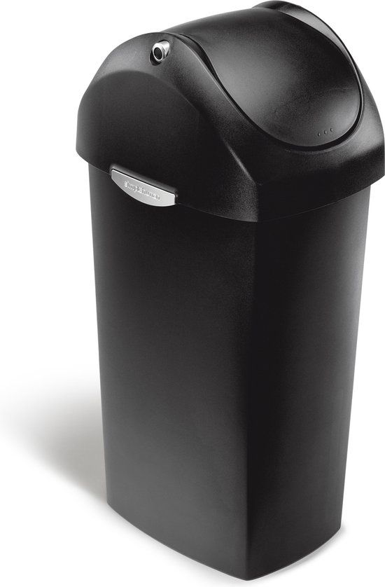 Simplehuman Swing Prullenbak - 60 l - Zwart