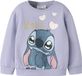 NAME IT - NMFANSA STITCH NREG SWEAT BRU WDI - Meisjes - Sweater - Maat 98 - Katoen/Elastaan - Heirloom Lilac