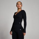 MyProtein MP Dames Tempo Naadloze Cropped Jas - Zwart - S