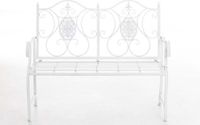 CLP Tuinbank PUNJAB, metaal met poedercoating, 120 x 50 cm, wit