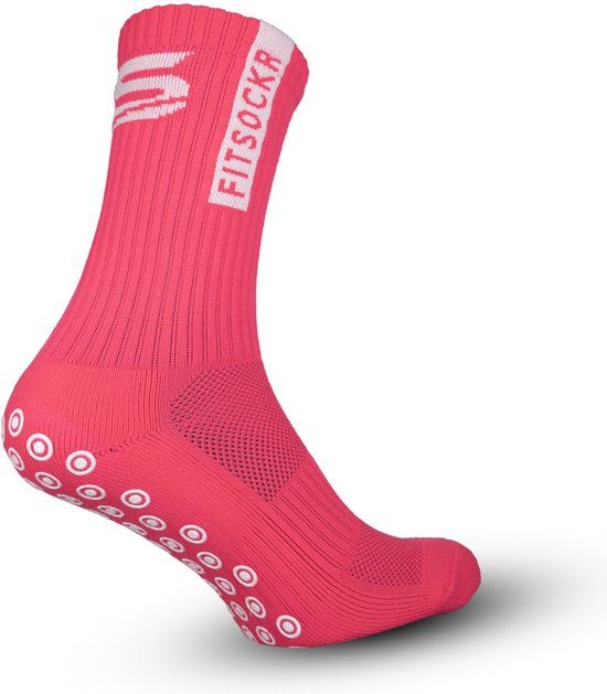 FS FitSockr Gripsocks FitSockr Gripsokken Voetbal - Sportsokken - Roze - Maat 32-36
