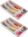 Plasticforte Bestekbak - 4-vaks - Taupe - Kunststof - 33 x 18 x 4 cm