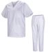 MISEMIYA - CASACA Y PANTALÓN SANITARIOS UNISEX UNIFORMES SANITARIOS MÉDICOS CONJUNTOS SANITARIOS 8178 - XXL, Wit