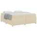 vidaXL Bedframe with Mattress Cream 180 x 200 cm Fabric