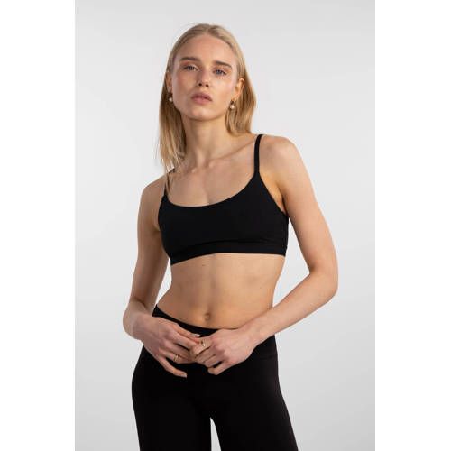 PIECES PCNAMEE Black Non-Padded Bra Top