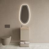 Boss & Wessing BWS Riga Kasjmier Toiletmeubel Met Fontein 40x50x22 cm - Travertin Geribbeld