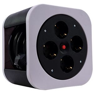 Stekkerdoos - 10m - Zwart/Grijs - 1000 Watt