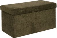 Atmosphera Soana Poef met Opbergruimte - 76x38x38cm - Groen