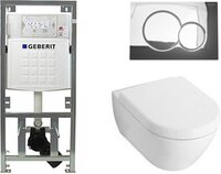 Villeroy & Boch Subway 2.0 Compact Toiletset - Hangend - Softclose - Inbouwreservoir - Glans Chroom