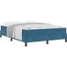 DESIGN IN Lit Double Lit Adulte Lit À Ressorts Avec Matelas Bleu Foncé 160 X 200 Cm Tissu
