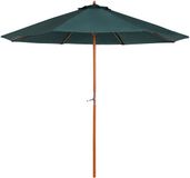 Outsunny Parasol de jardin vert foncé Polyester Bambou Rond 270 cm