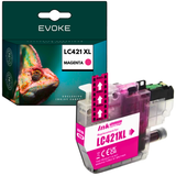 Evoke Magenta Compatible Ink for Brother LC-421XLM (10ml, 500 Pages)