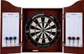Engelhart Longfield Dart Cabinet Hout Rood Bruin – Sisal Dartbord – 6 Steeltip Darts 18 g – Marker & Wisser – Wedstrijdbord – Beschermt Muur en Dartbord