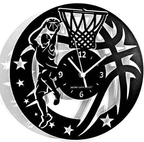 Instant Karma Clocks Wandklok basketbal speler geschenkidee