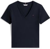 Tommy Hilfiger Dames T-shirt V-hals Korte Mouw Katoen XXL
