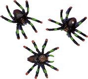 Amscan Europe Gmbh Nep spinnen - 8x stuks - zwart - 4 x 3 cm - Halloween - Horror - Feestdecoratie