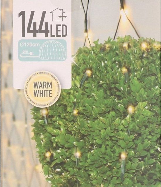 Buxusbalverlichting 144 LED WW - Merkloos - IP44 - 500cm Aanloopsnoer