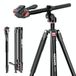 NEEWER Horizontaal monopod statief voor camera met vloeibare kop en flexibele middenkolom, 228 cm hoge metalen DSLR-video-reishouder, Arca-QR-code en omgekeerde voeten, belasting 6 kg, TP64