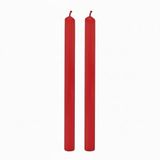 Cereria Di Giorgio - 8 cilindrische kaarsen - diameter 2,2 cm hoogte 25 cm - kleur rood - brandduur 8 uur