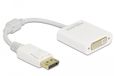 Delock 61010 adaptateur vidéo 0,15 m DisplayPort DVI-D Blanc