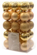 - Kerstboom decoratie kerstballen mix goud 30 stuks