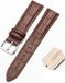 By Qubix Qubix - Crocodile Leather Strap - Brown - Compatible with Garmin Vivoactive 6 / 5 / 3 - Smartwatch Strap 20mm