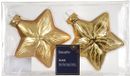 Decoris Ster kersthanger 10 cm set van 2 - Goud