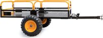 Wiltec Remorque basculante – 2100 x 1200 x 70 mm – capacité 450 kg – en Acier – avec Grille et Parois amovibles – pour Tondeuse autoportée ATV Jardinage Transport