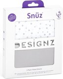 Snuz Hoeslakens voor co sleeper - 2 pack - 45X90cm - Grey Spot