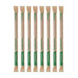 Tessera Bio Products Q0821CWFSC Stijve papieren rietjes, recht, 1/1 verpakt, meerkleurig, 0,8 cm diameter, 21 cm lengte, 500 stuks
