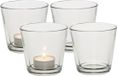 Bougie chauffe-plat - 12 pièces - 7,5 cm - Transparent - Verre
