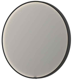 Ink SP24 Spiegel - 80x4x80cm - LED colour changing - dimbaar - Spiegelverwarming - rond - zwart mat