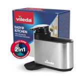 Vileda Zeepdispenser met organizerfunctie, donkergrijs, M