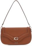 GUESS Dea Flap Shoulder Bag Cognac