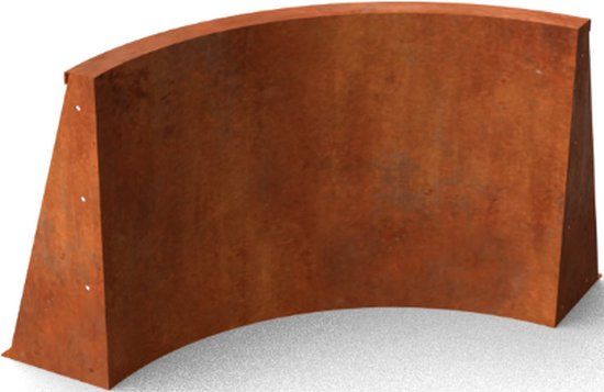 Merkloos Geroba Fronta Keerwanden Cortenstaal Bocht 500 x 200 x 500 mm