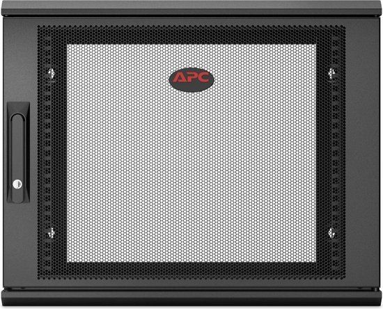 APC NetShelter WX 9U Single Hinged Wall-mount Enclosure 600mm Deep Wandrek Zwart