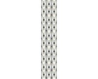Ambiance Sticker Voorgelijmd vliesbehang - Donkerblauw Abstract Retro Diamantpatroon - 1 rol van 300x60cm